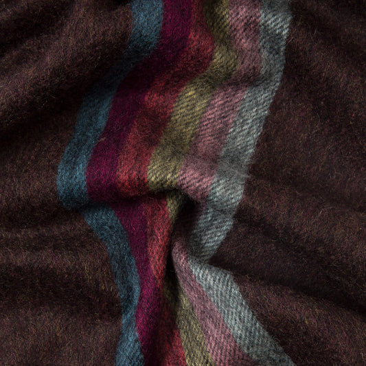 - Cashmere 'Artist Stripe' Scarf - Red/Multi