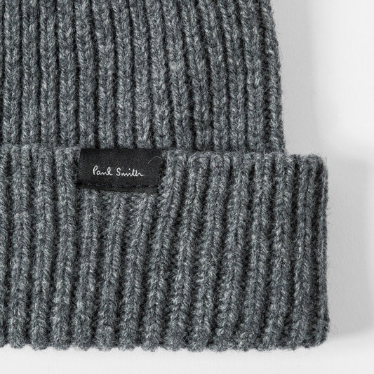 - Wool Bobble Hat - Grey