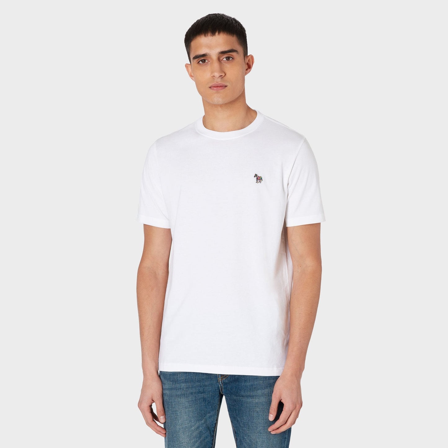 - Cotton Zebra Logo T-Shirt - White