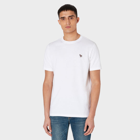 - Cotton Zebra Logo T-Shirt - White