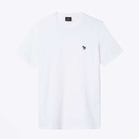 - Cotton Zebra Logo T-Shirt - White