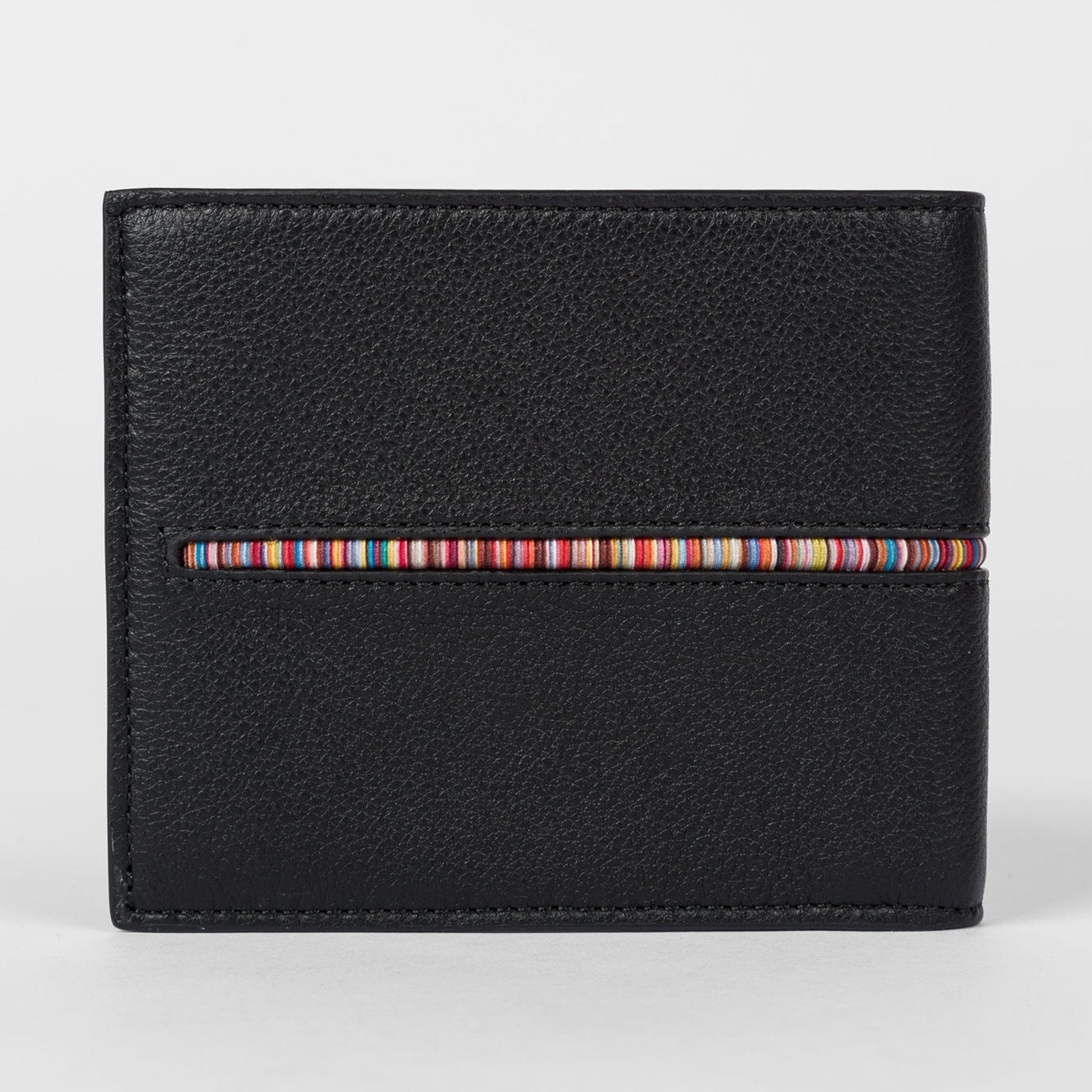 Paul Leather Billfold Wallet With 'Signature Stripe' Insert - Black