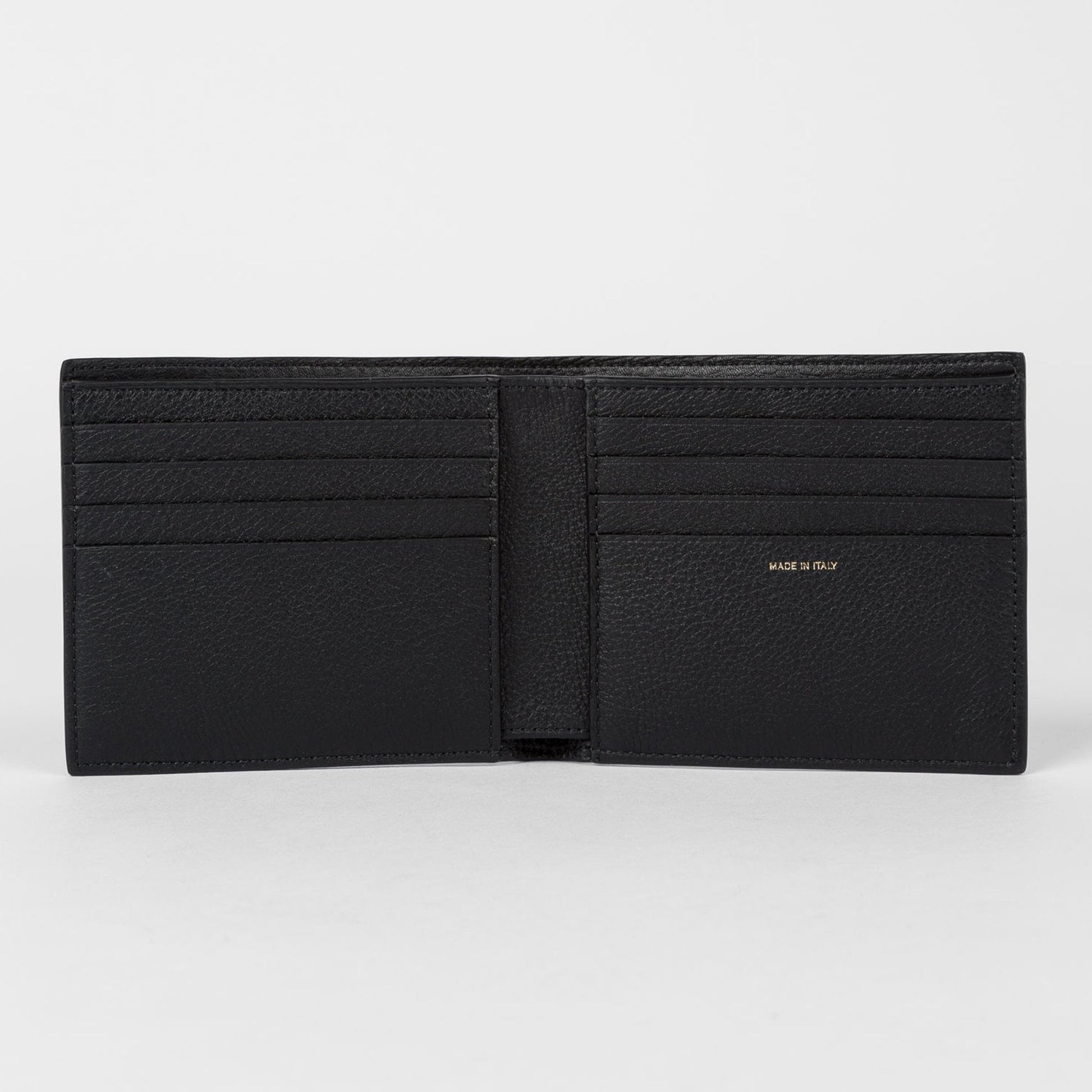 Paul Leather Billfold Wallet With 'Signature Stripe' Insert - Black