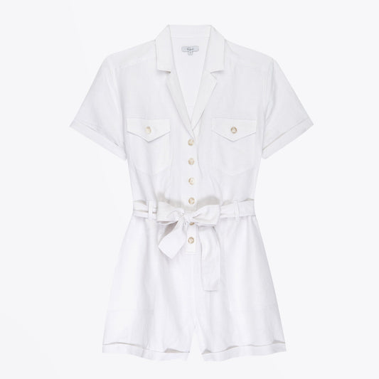 Georgie - Tie Playsuit - Stone