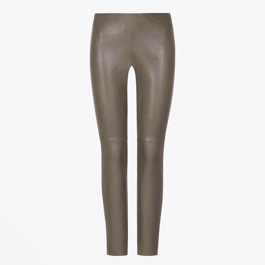 - Randa Vegan Leather Trousers - Taupe