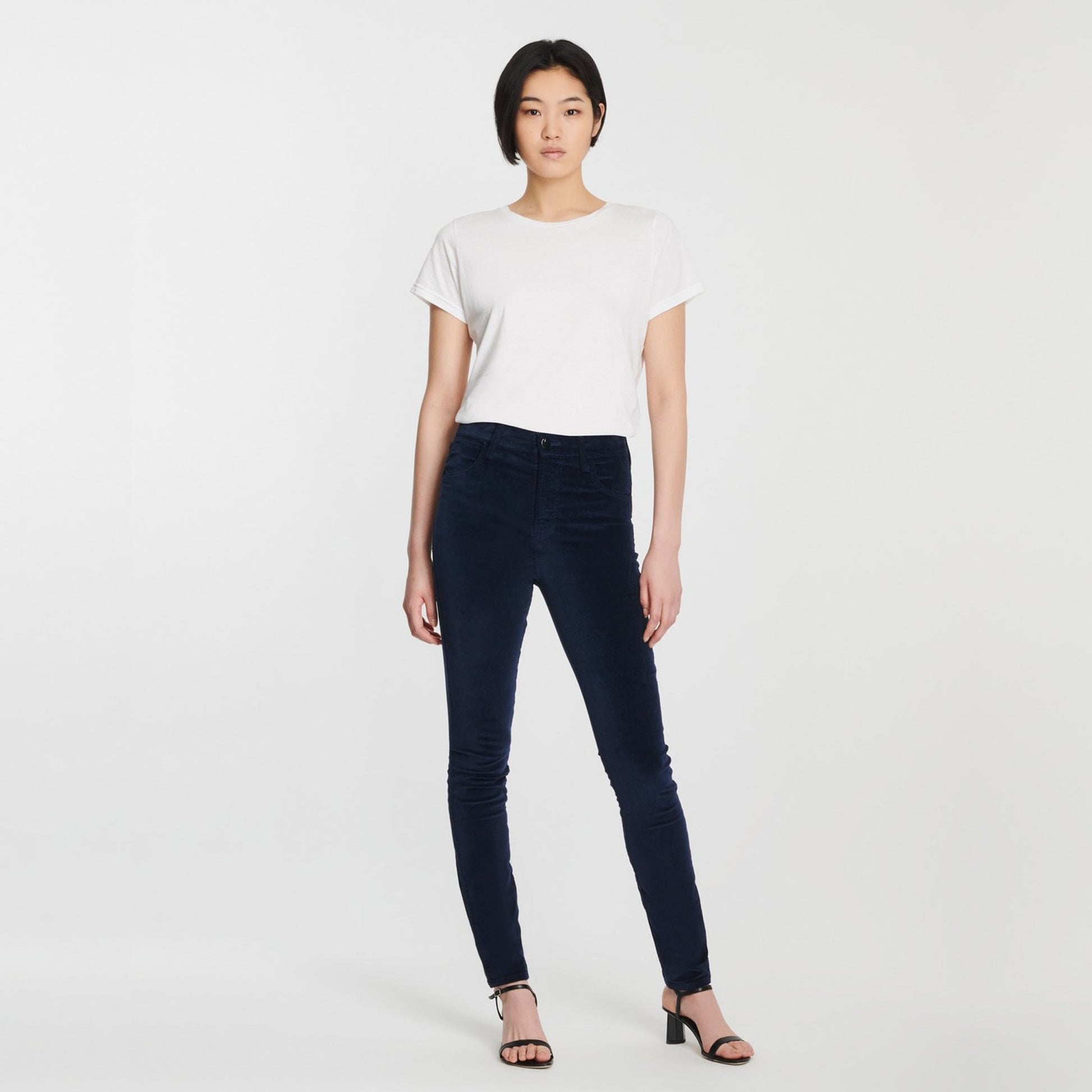 J Maria High Rise Skinny Velvet Jeans - Night Out