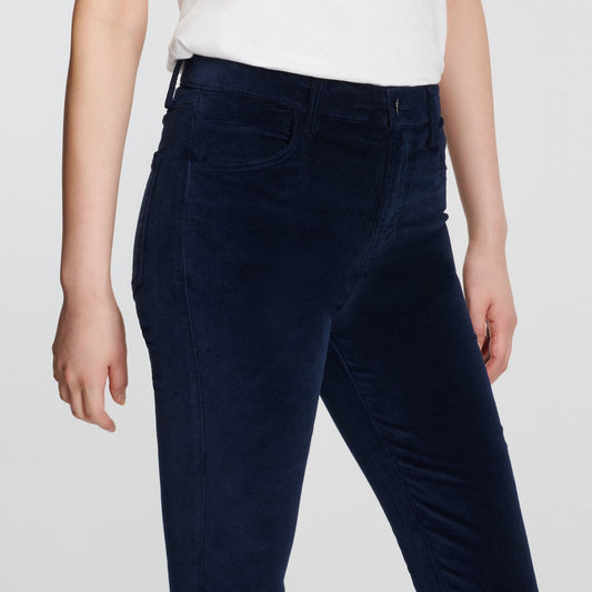 Maria High Rise Skinny Velvet Jeans - Night Out