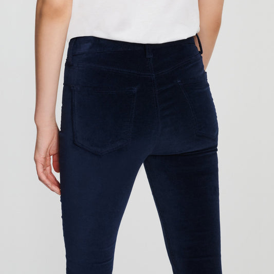 Maria High Rise Skinny Velvet Jeans - Night Out