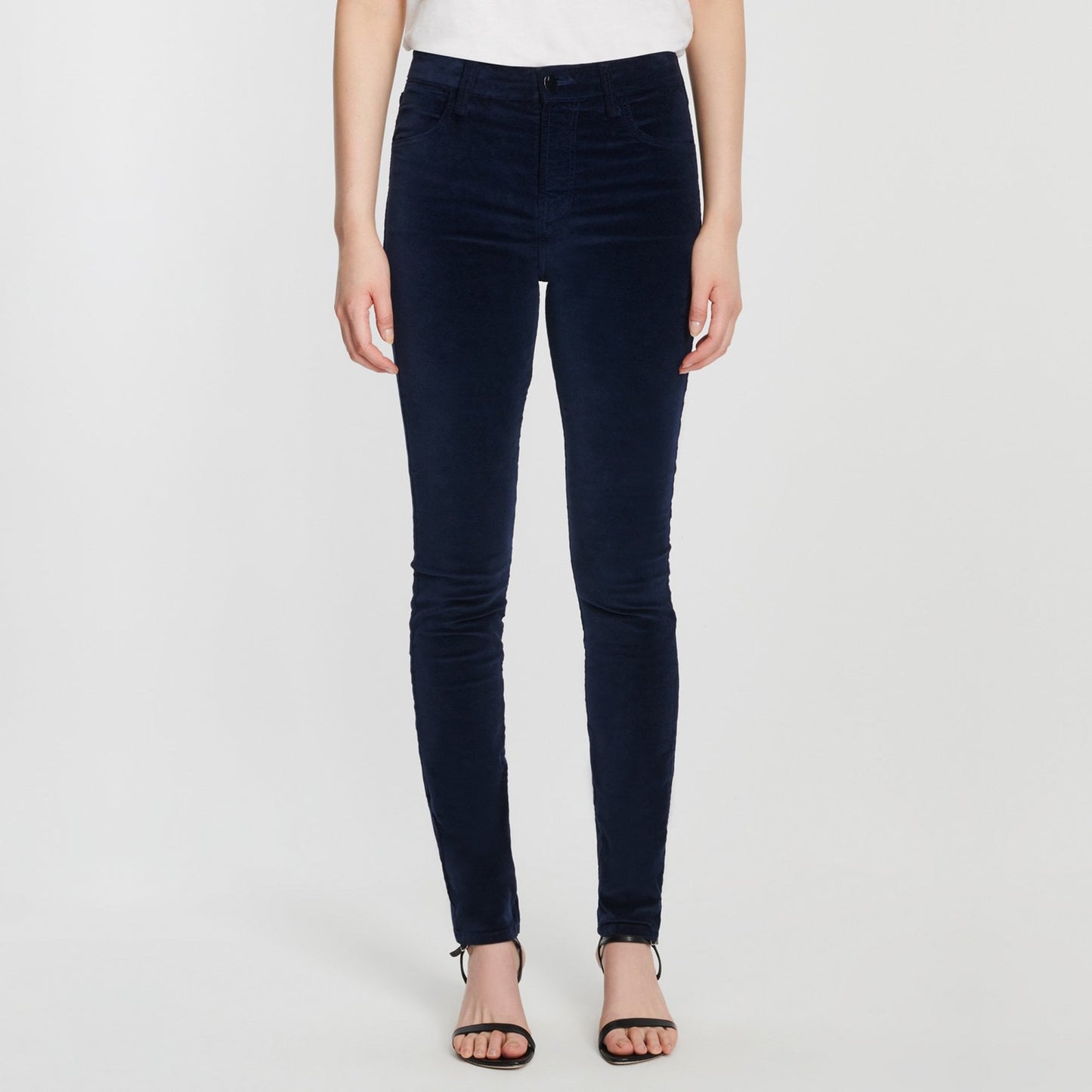Maria High Rise Skinny Velvet Jeans - Night Out