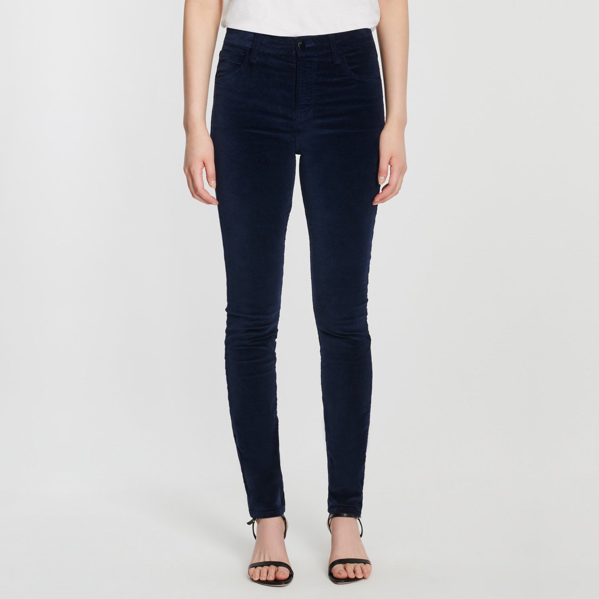 J Maria High Rise Skinny Velvet Jeans - Night Out