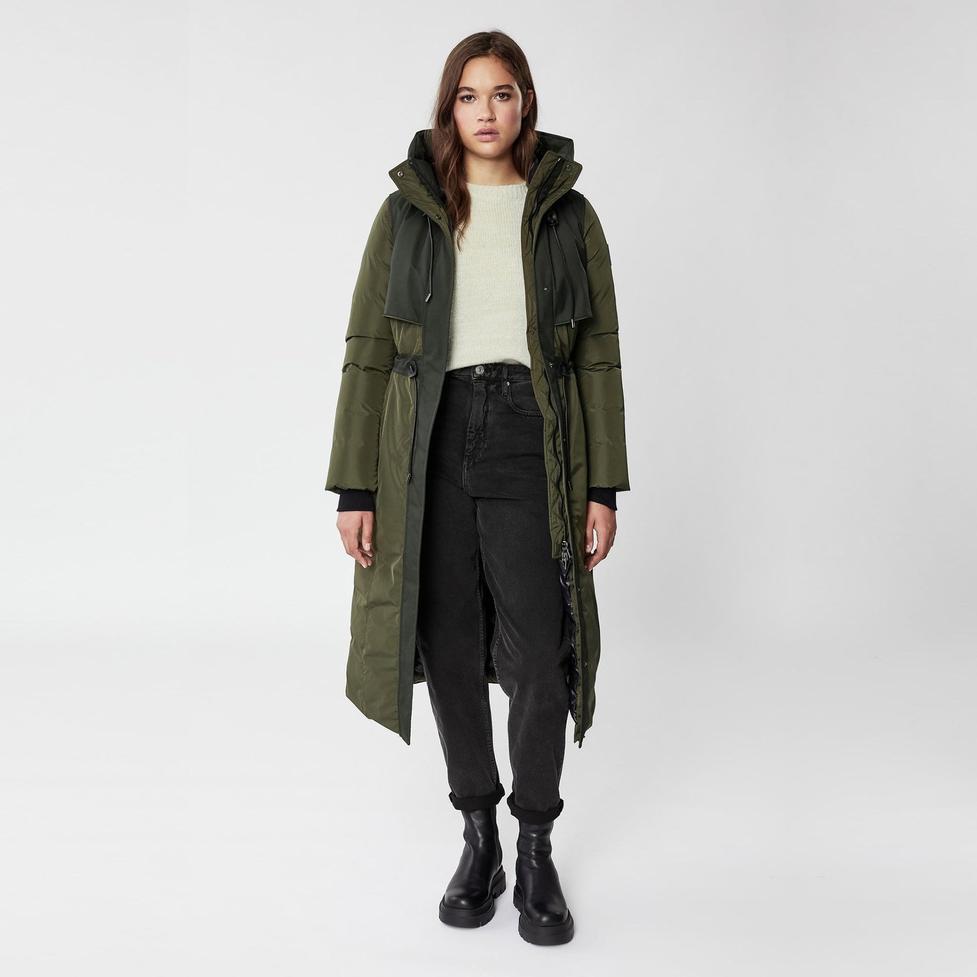 Mackage Leanne Hooded Down Coat - Army