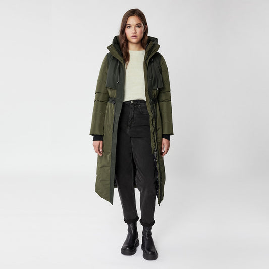 Leanne Hooded Down Coat - Army