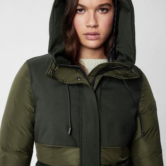 Leanne Hooded Down Coat - Army
