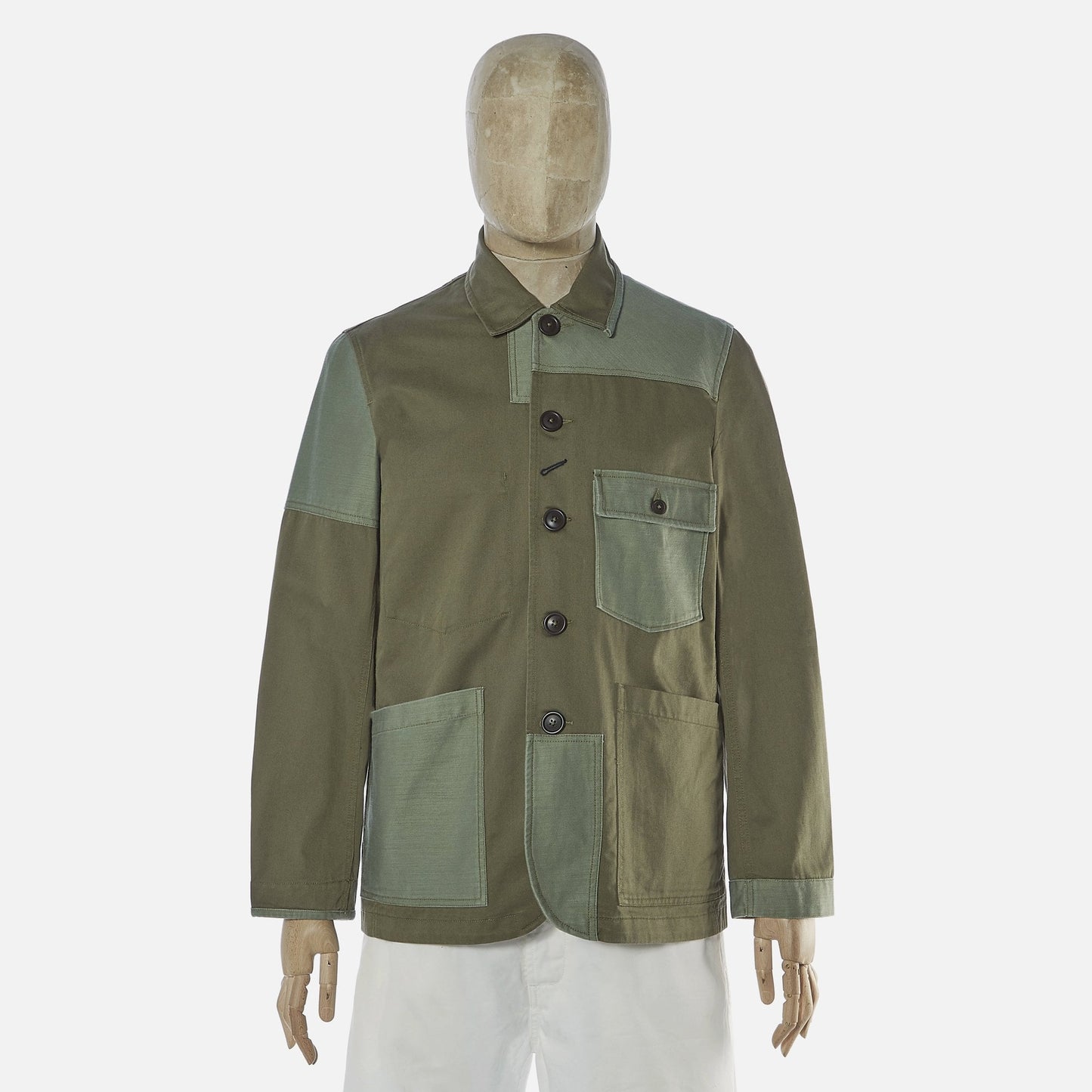 - Twill Patched Bakers Jacket - Green