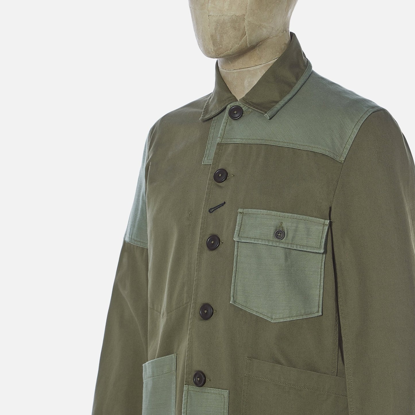 - Twill Patched Bakers Jacket - Green