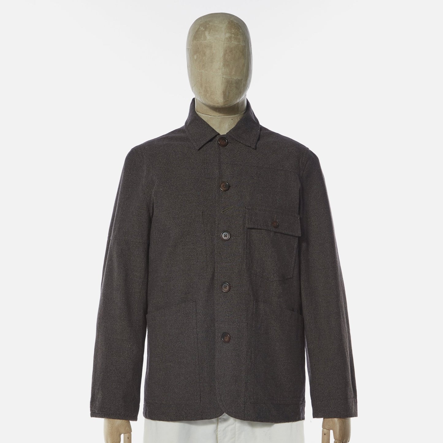 - Patched Mill Bakers Jacket - Brown