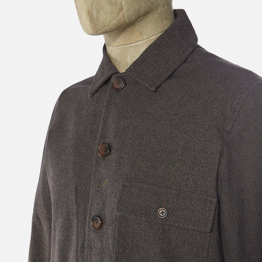 - Patched Mill Bakers Jacket - Brown