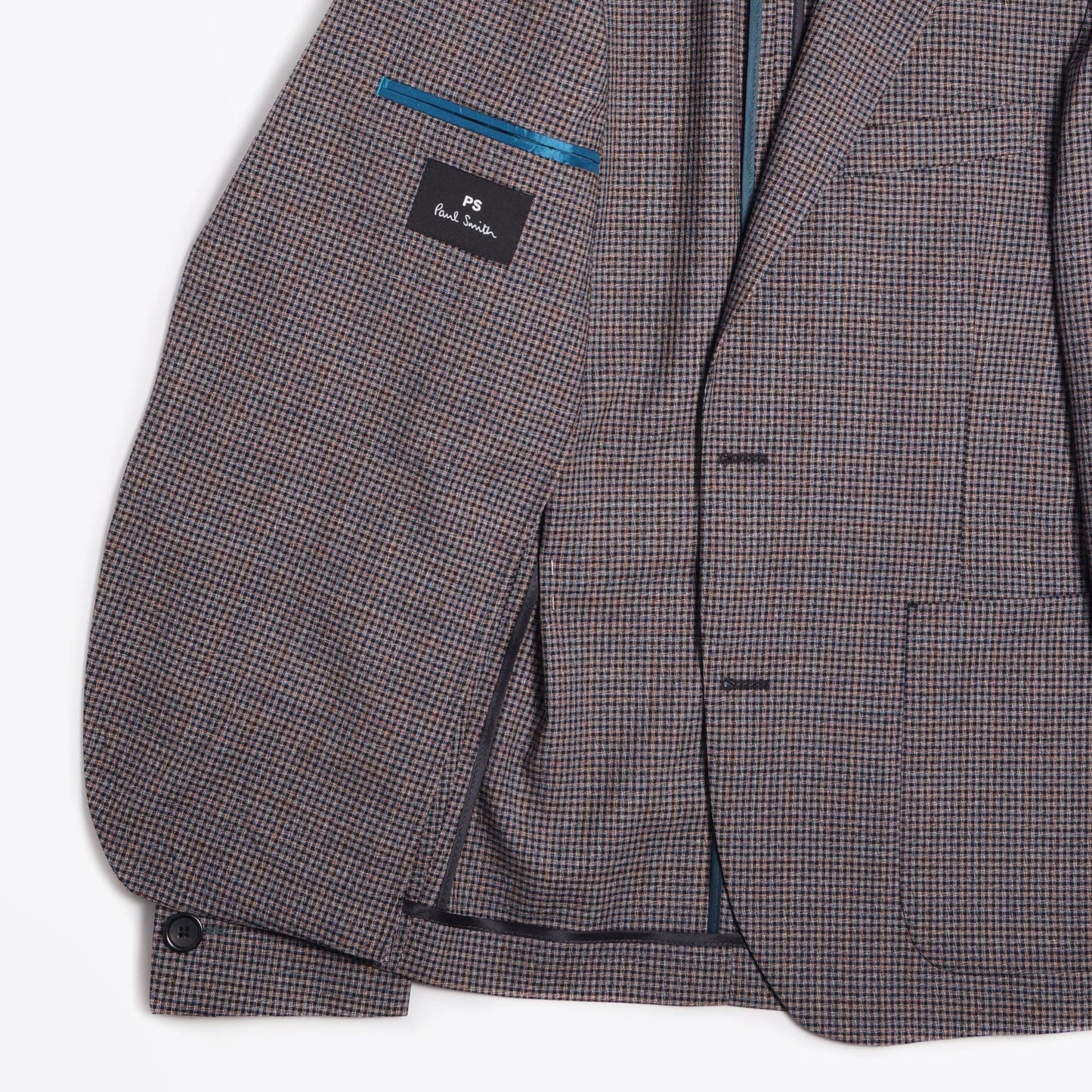 - Checked Wool Jacket - Brown