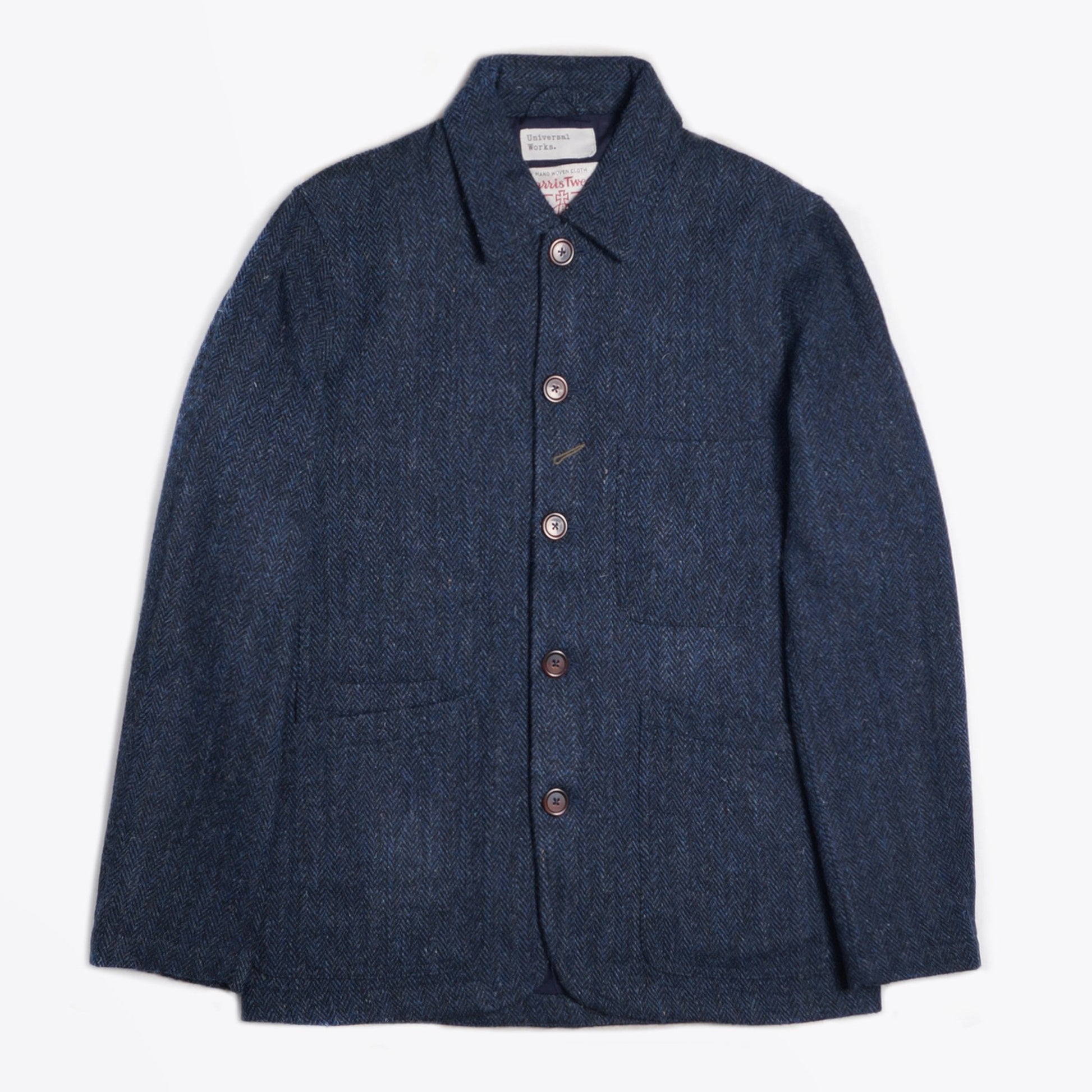 Universal Harris Tweed Bakers Jacket - Navy