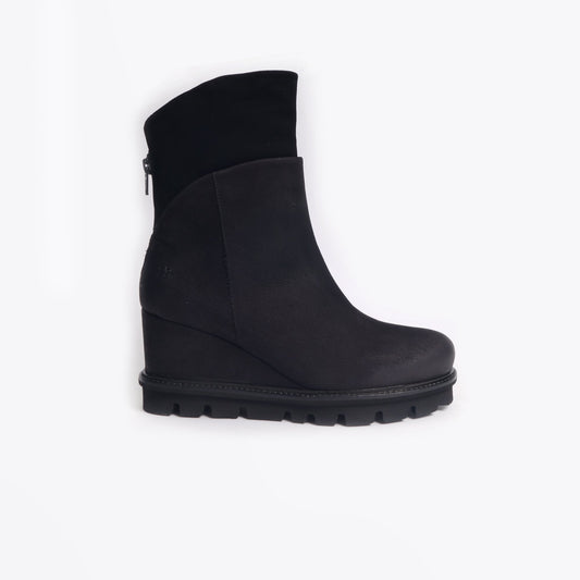 - Nubuck Ankle Boots - Black