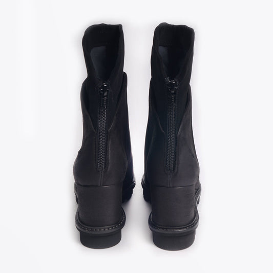 - Nubuck Ankle Boots - Black