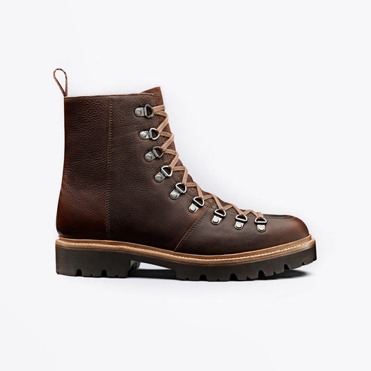 - Brady - Oily Grain Leather Hiker Boot - Brown