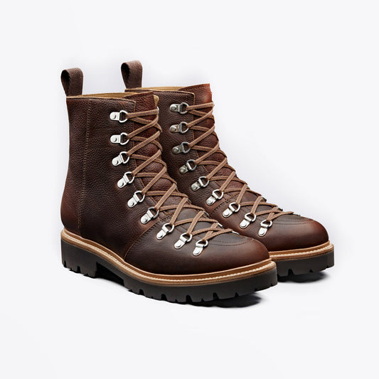 - Brady - Oily Grain Leather Hiker Boot - Brown