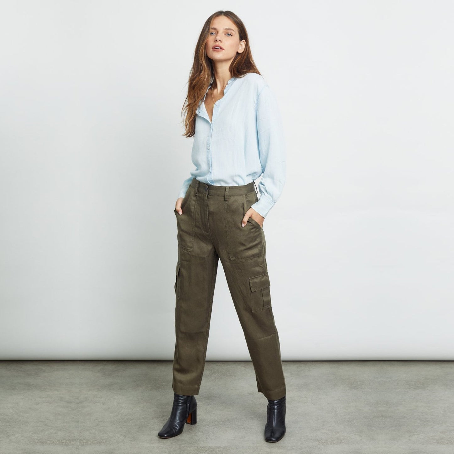 - Andie - Light Vintage Shirt - Blue