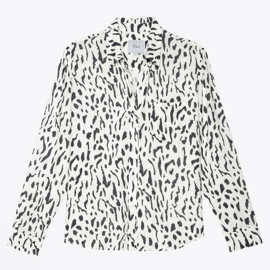 - Rocsi - Cheetah Print Shirt - Ivory