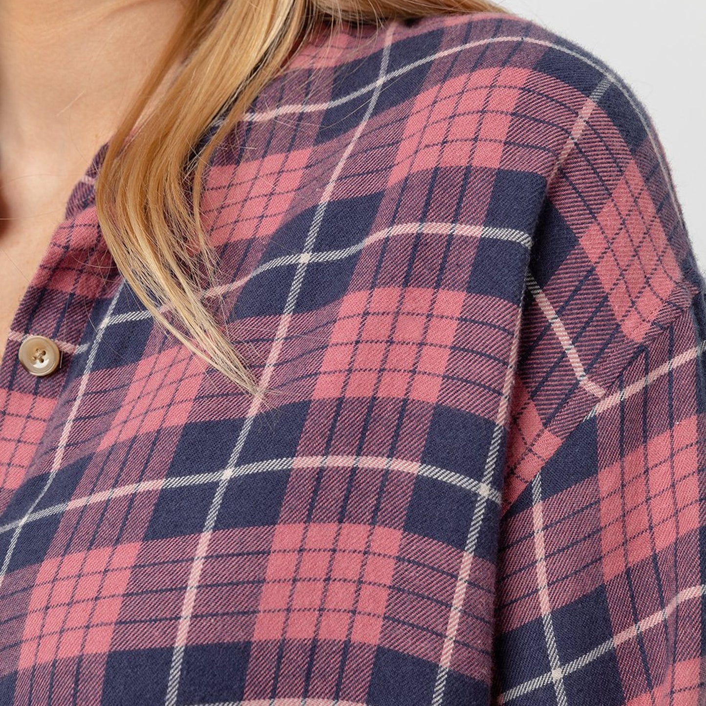 - Andie - Checked Shirt - Rose Indigo