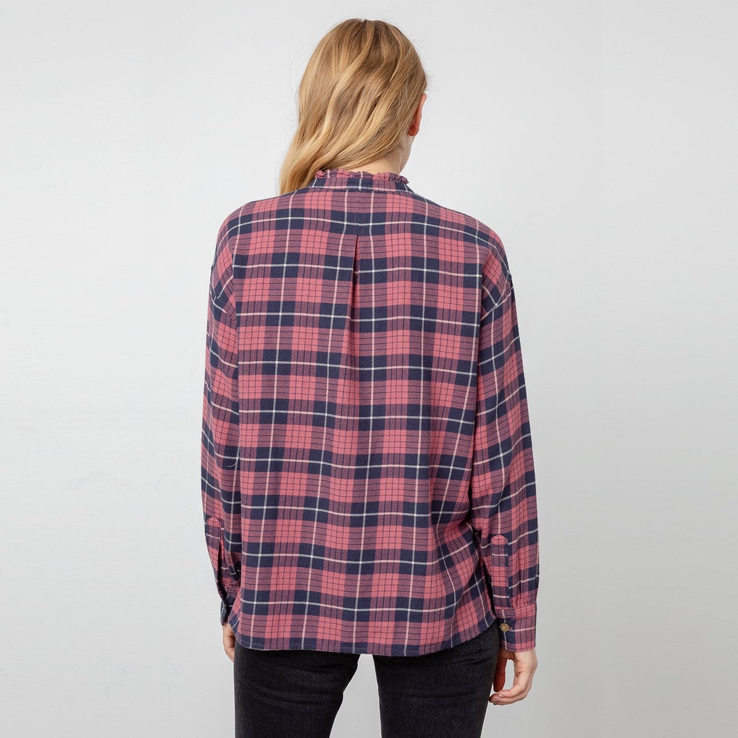 - Andie - Checked Shirt - Rose Indigo