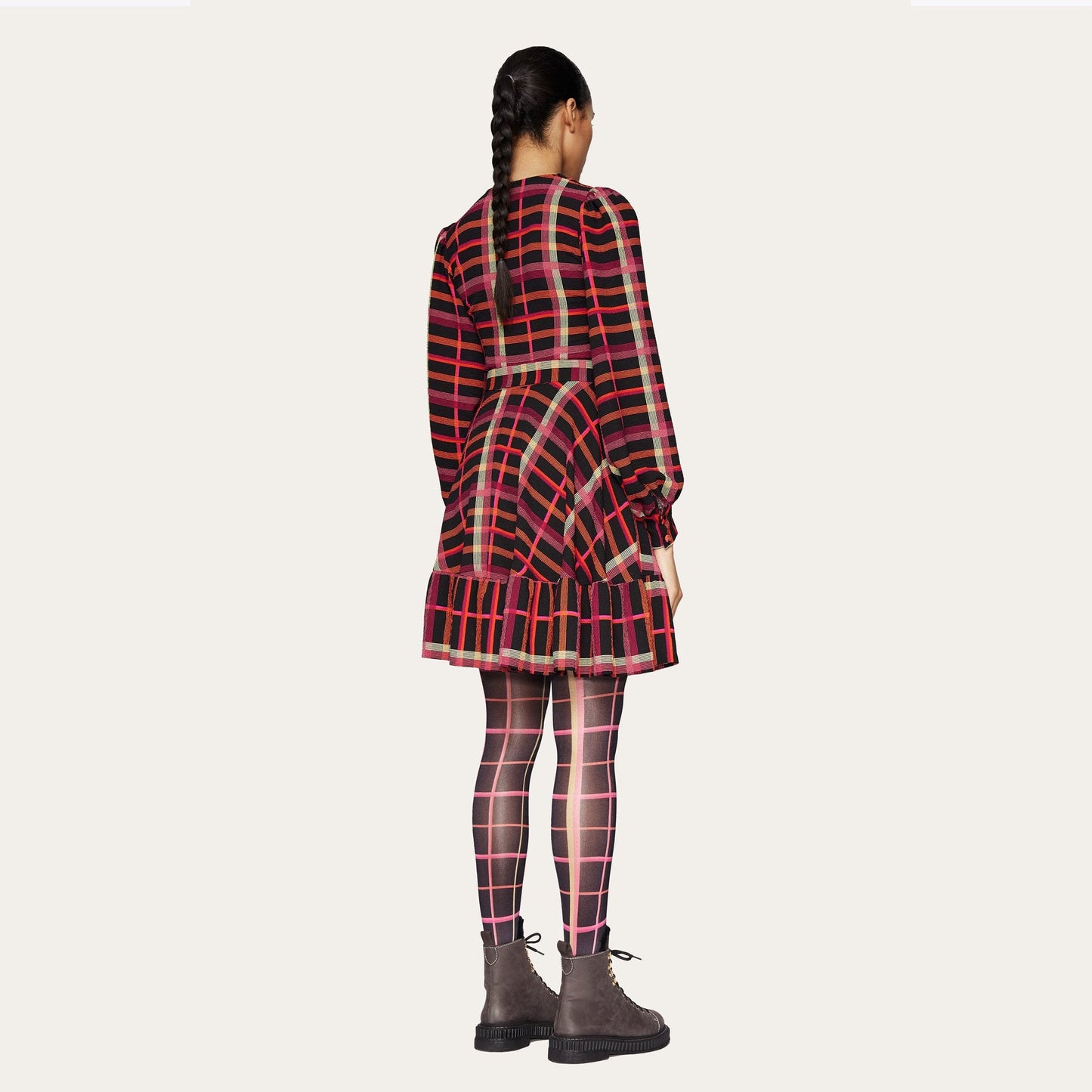 - Farrow - Plaid Short Dress - Multi