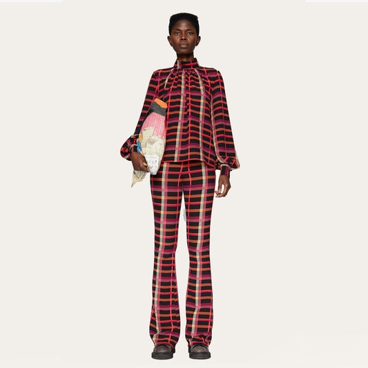 Eddy - Plaid Stretch Top - Multi