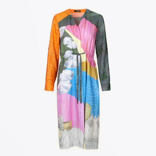 - Camilla - Landscape Printed Dress - Multi