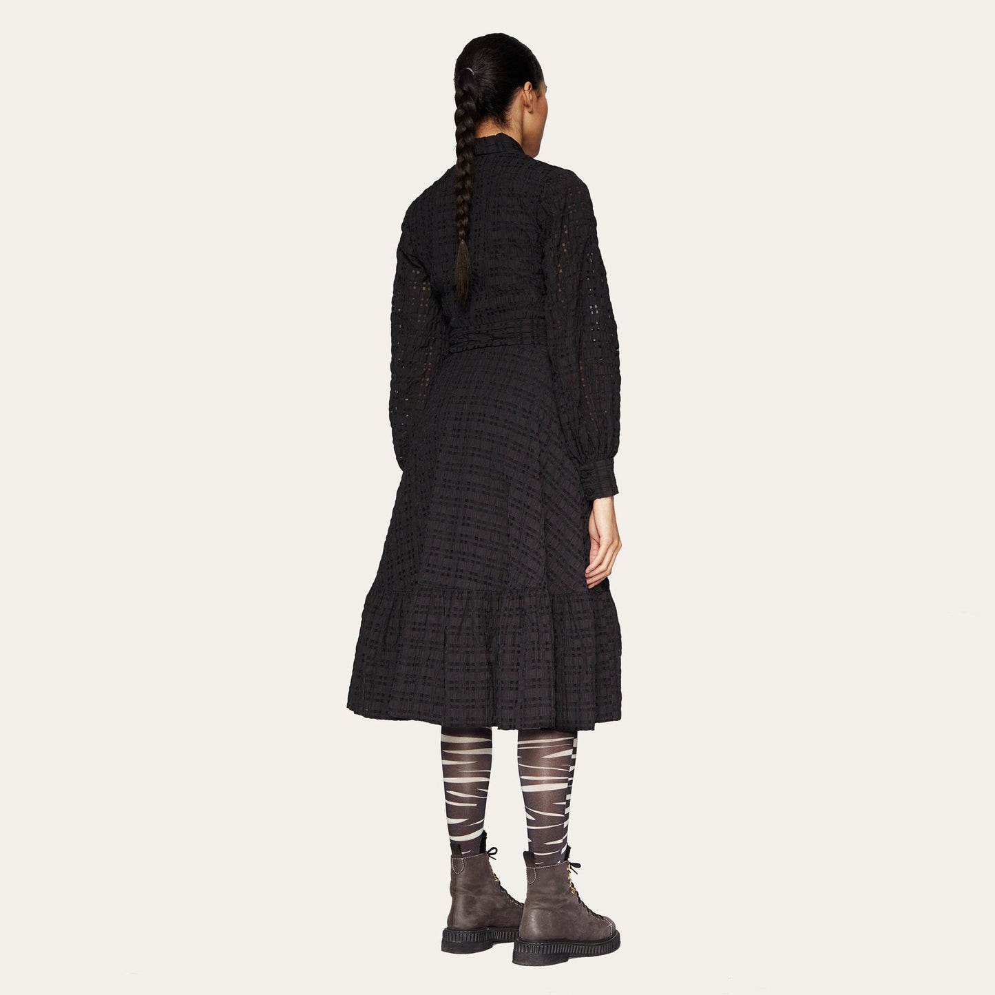 Niki - Gingham Dress - Black