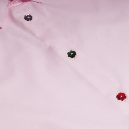 Floral Button Shirt - Pink