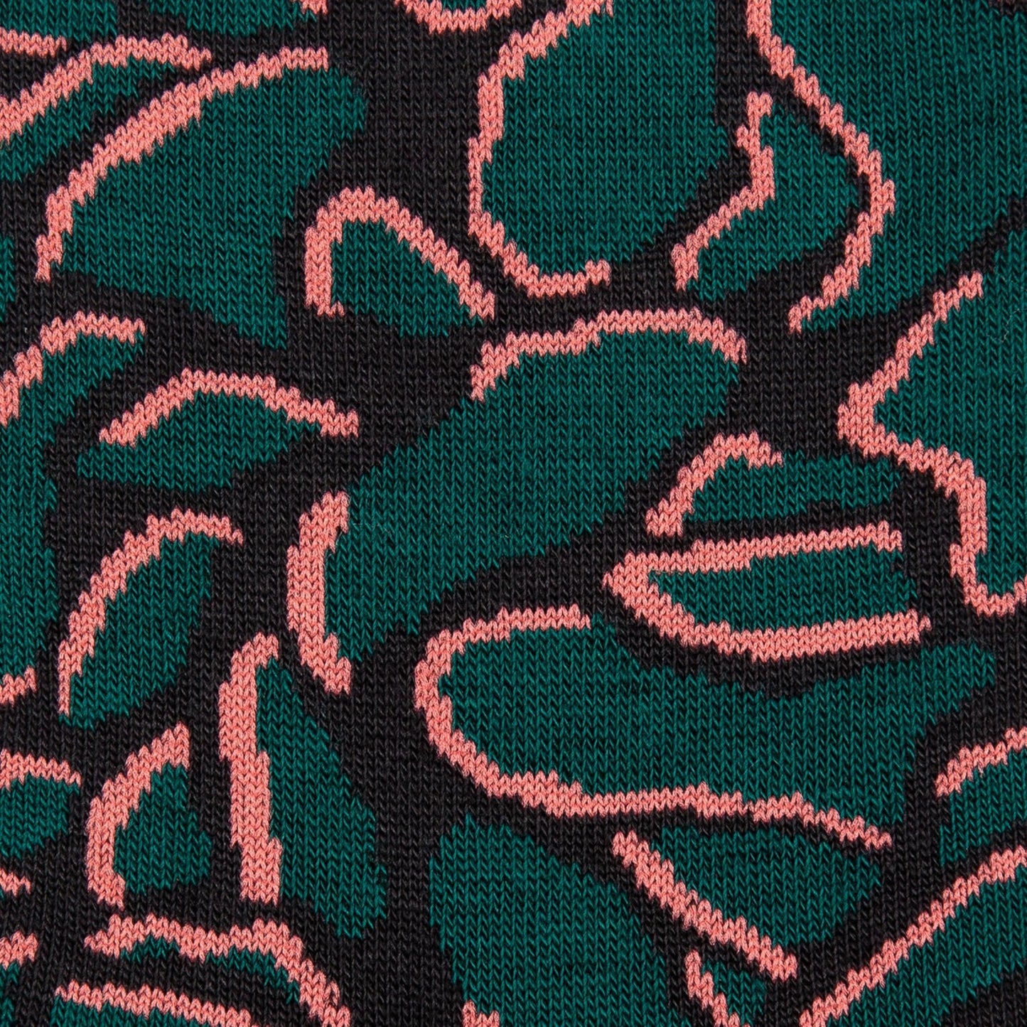 - 'Shadow Petal' Socks - Green/Pink