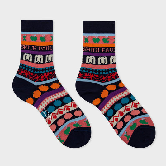 - 'Homer Fairisle' Socks - Navy