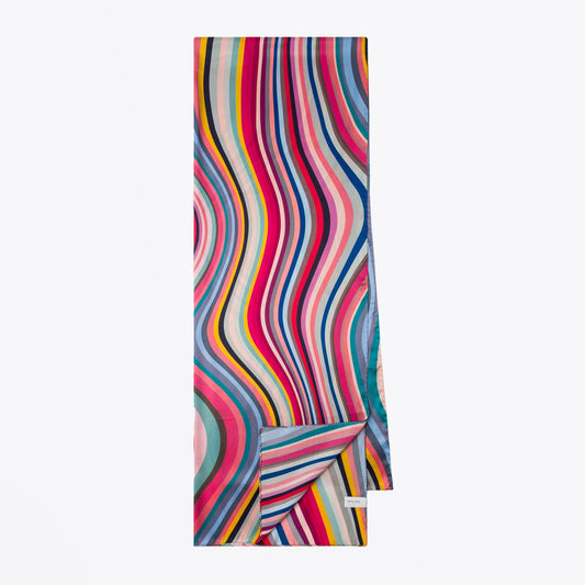 - 'Swirl' Silk Scarf - Multi