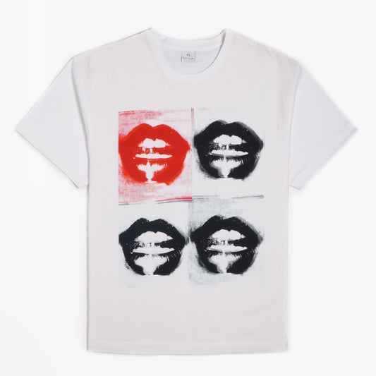 - 'Lips' Print T-shirt - White