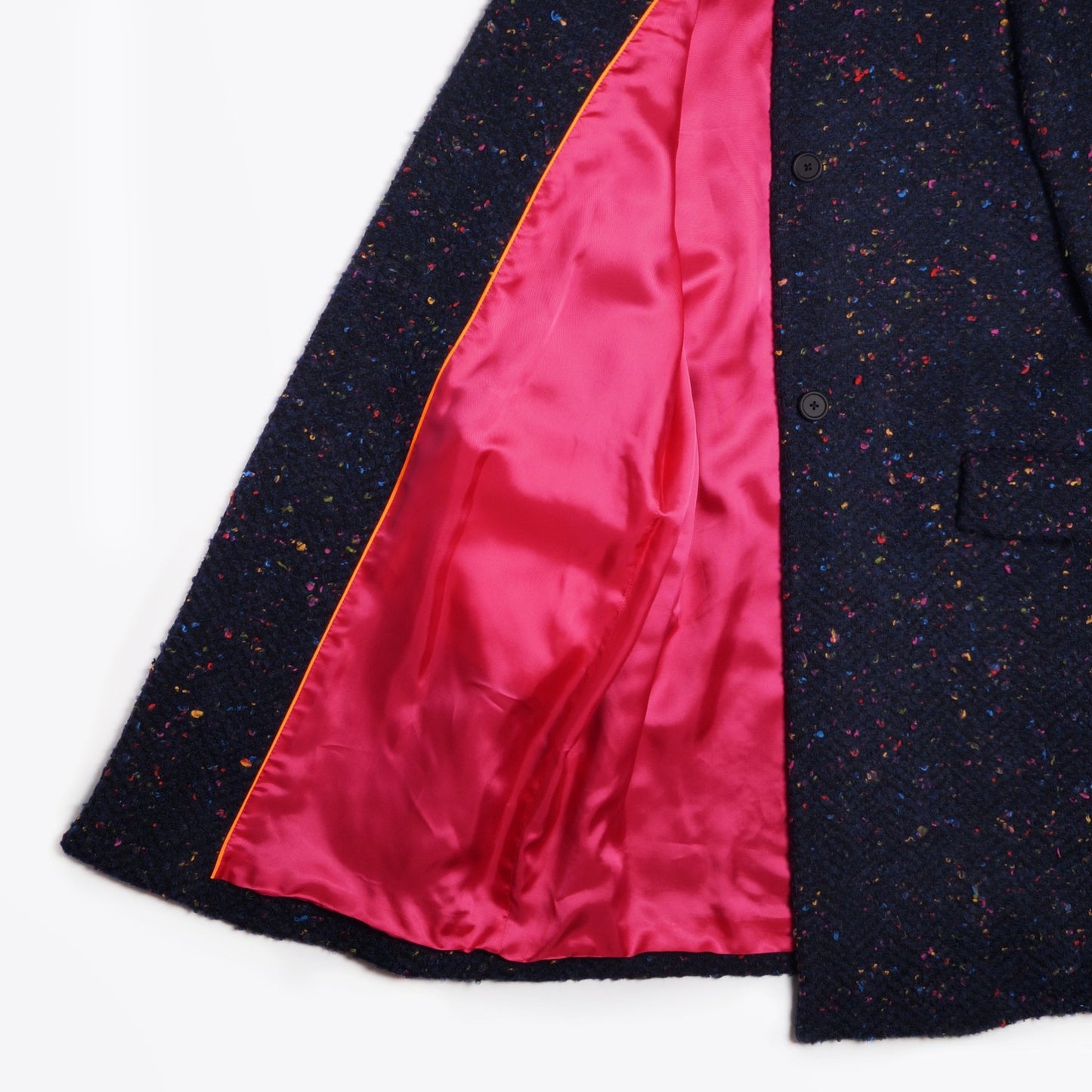 Multi-Colour Flecked Lined Coat - Navy