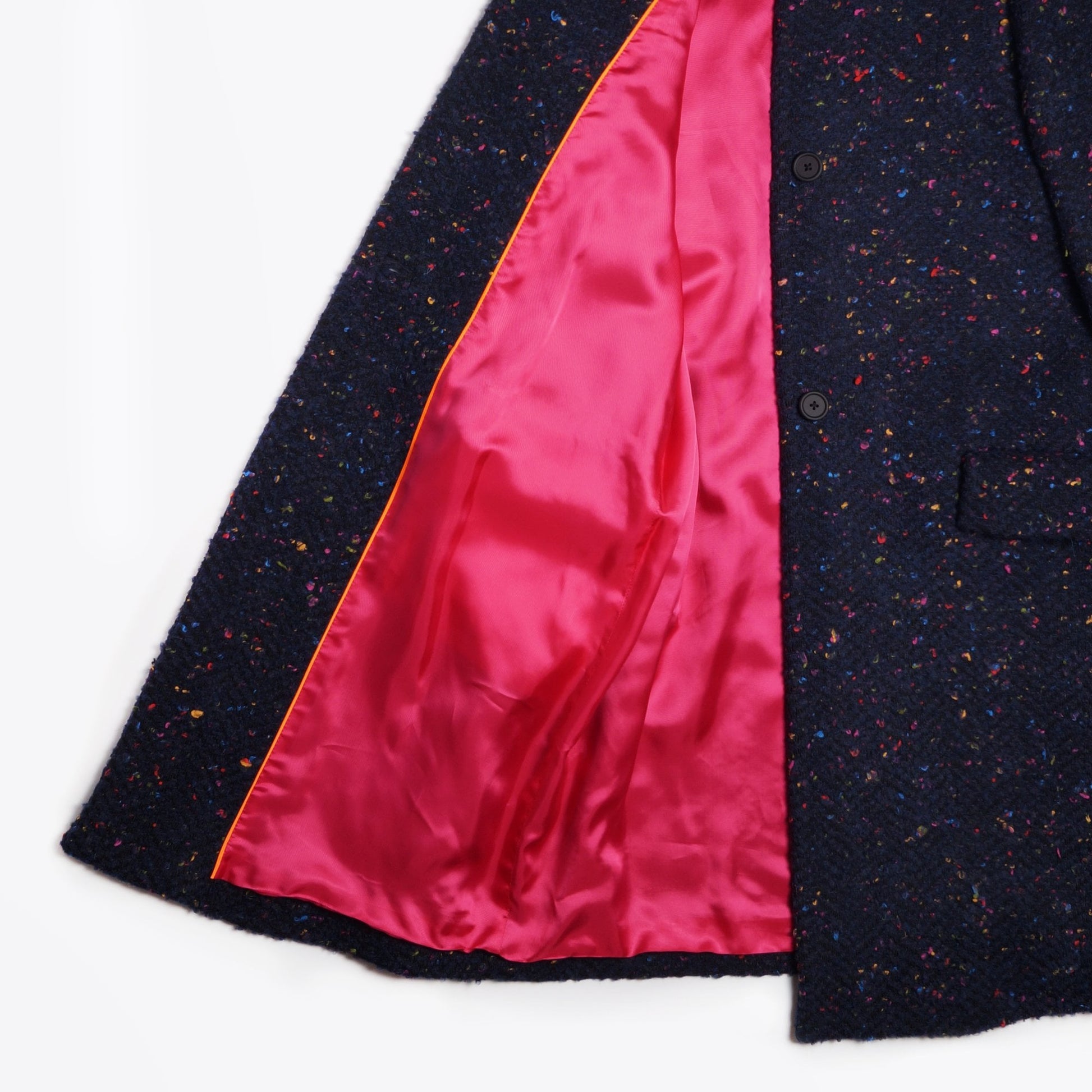 Paul Multi-Colour Flecked Lined Coat - Navy