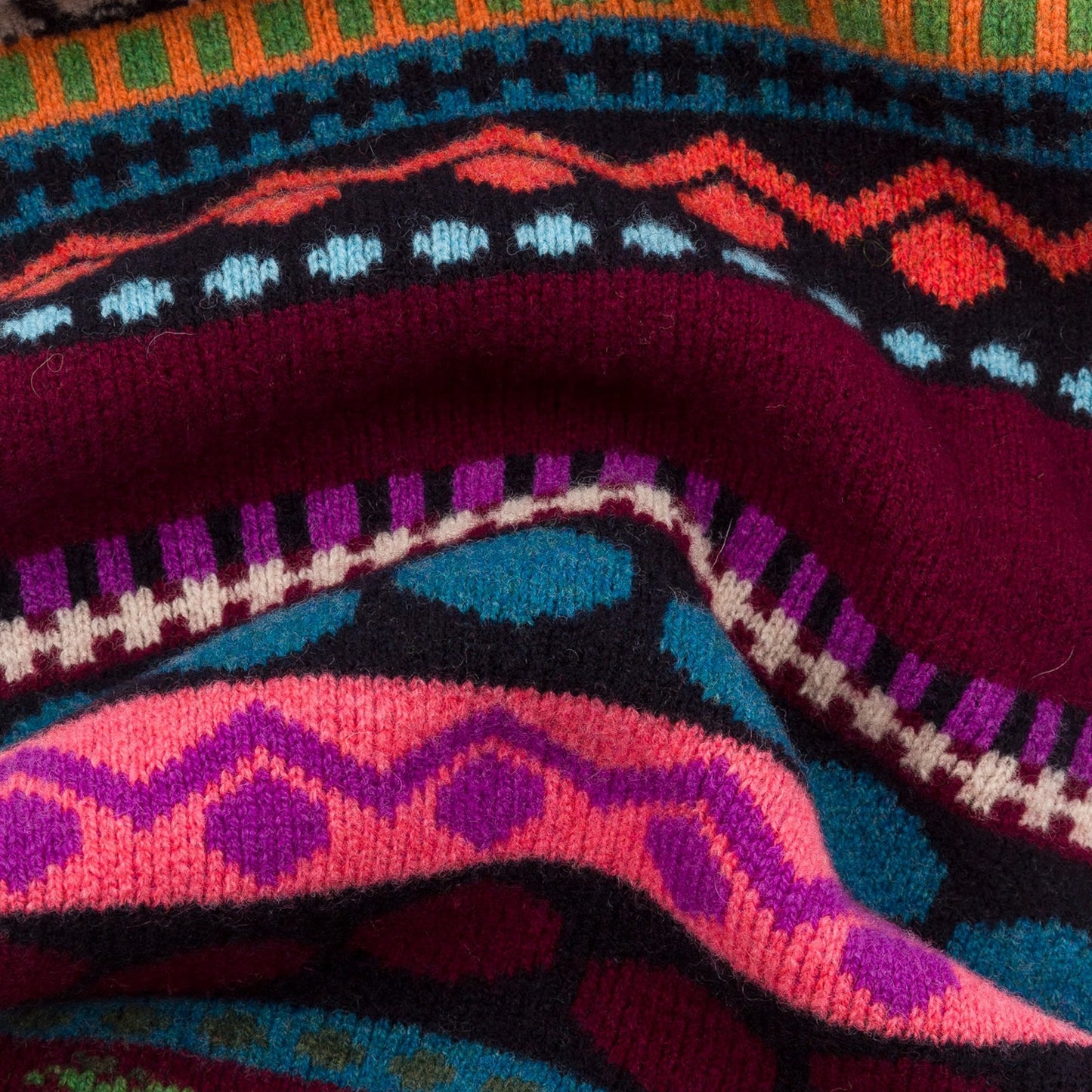 - 'Homer' Fairisle Wool Scarf - Multi