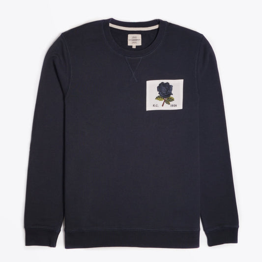 - Rose Patch Sweater - Navy