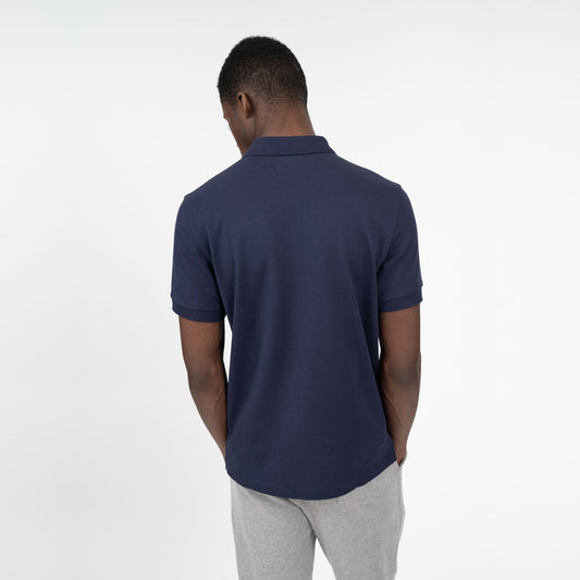 - Rose Patch Polo Shirt - Navy