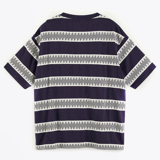 Jacquard Stripe T-Shirt - Navy
