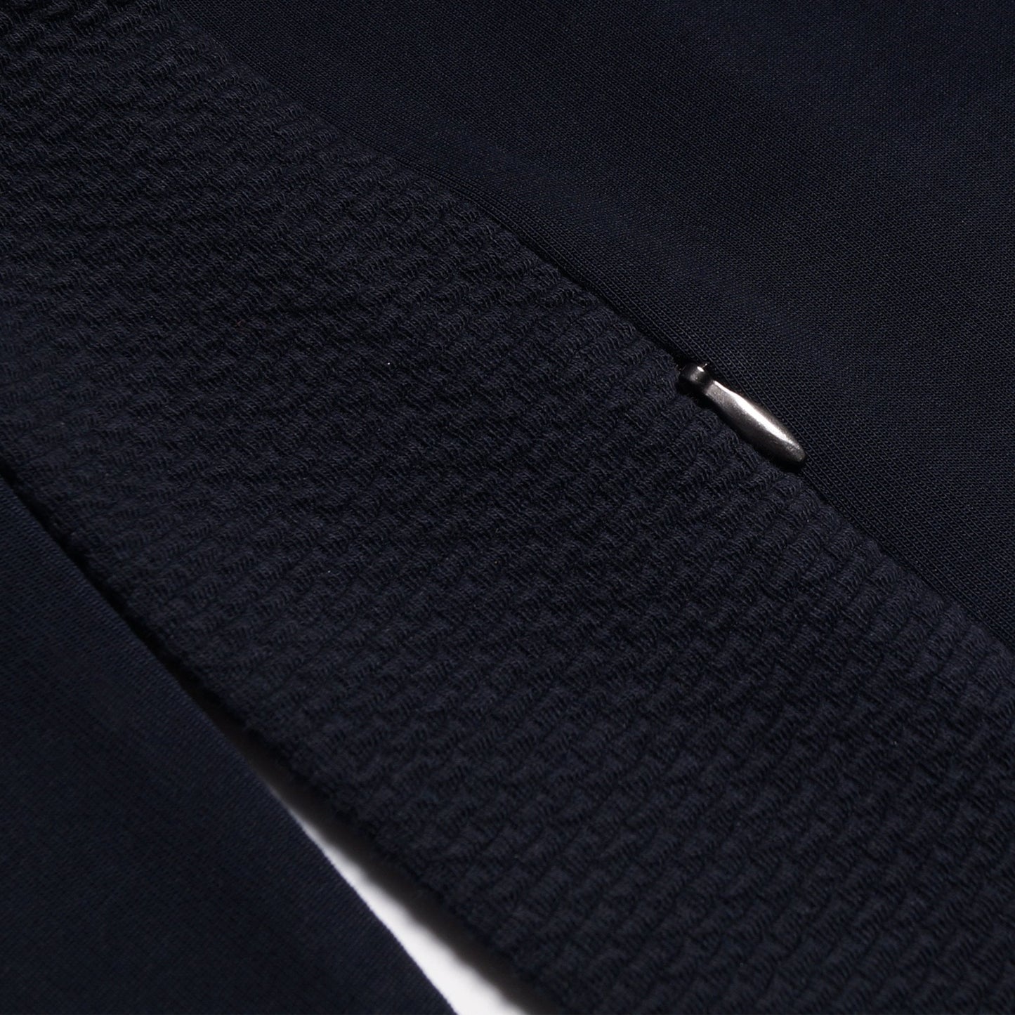 Full Zip Sweater With Trim - Navy