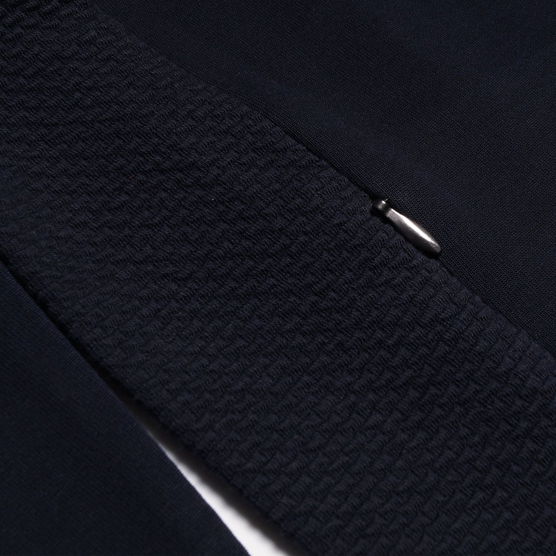 Thomas Full Zip Sweater With Trim - Navy