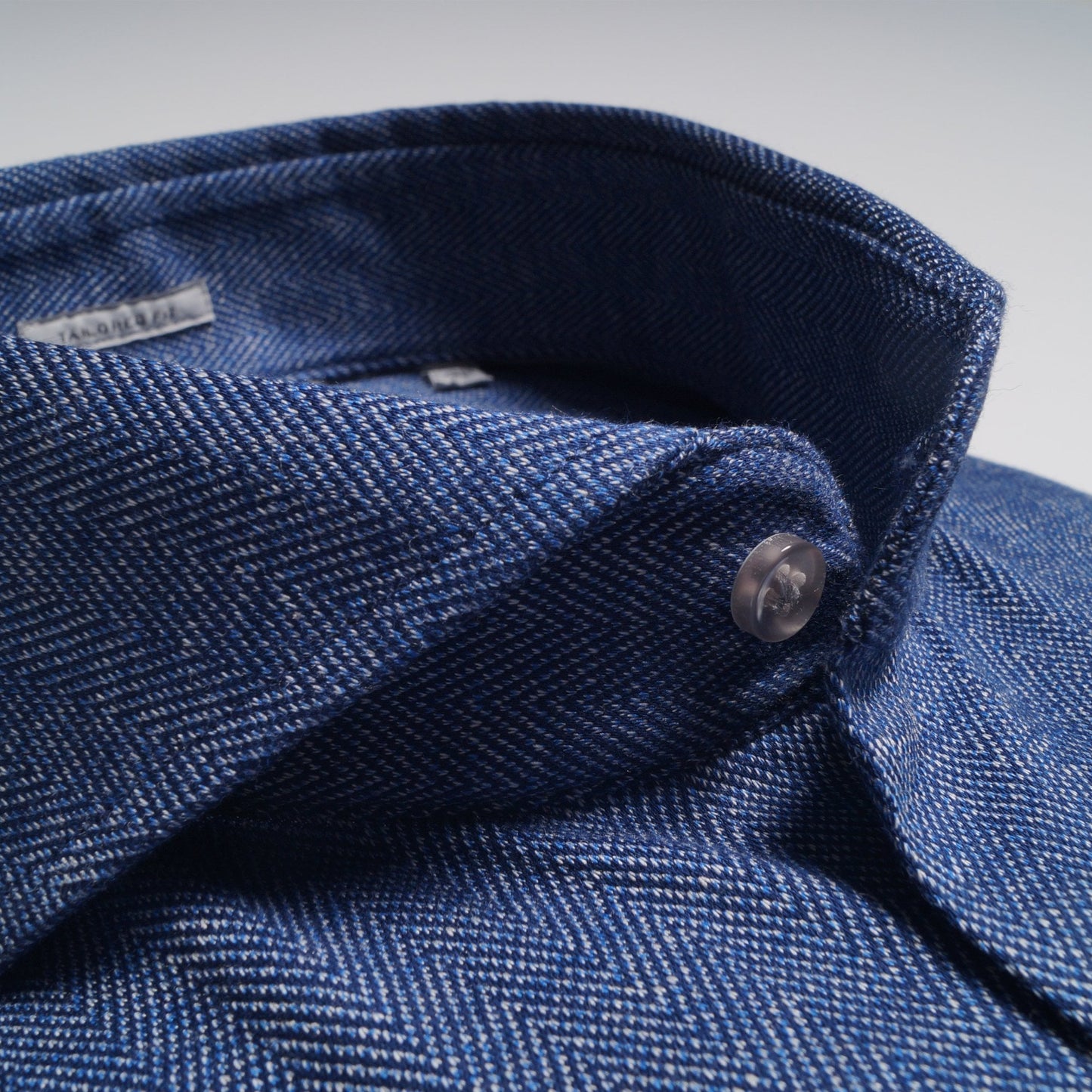 Knitted Herringbone Shirt - Navy