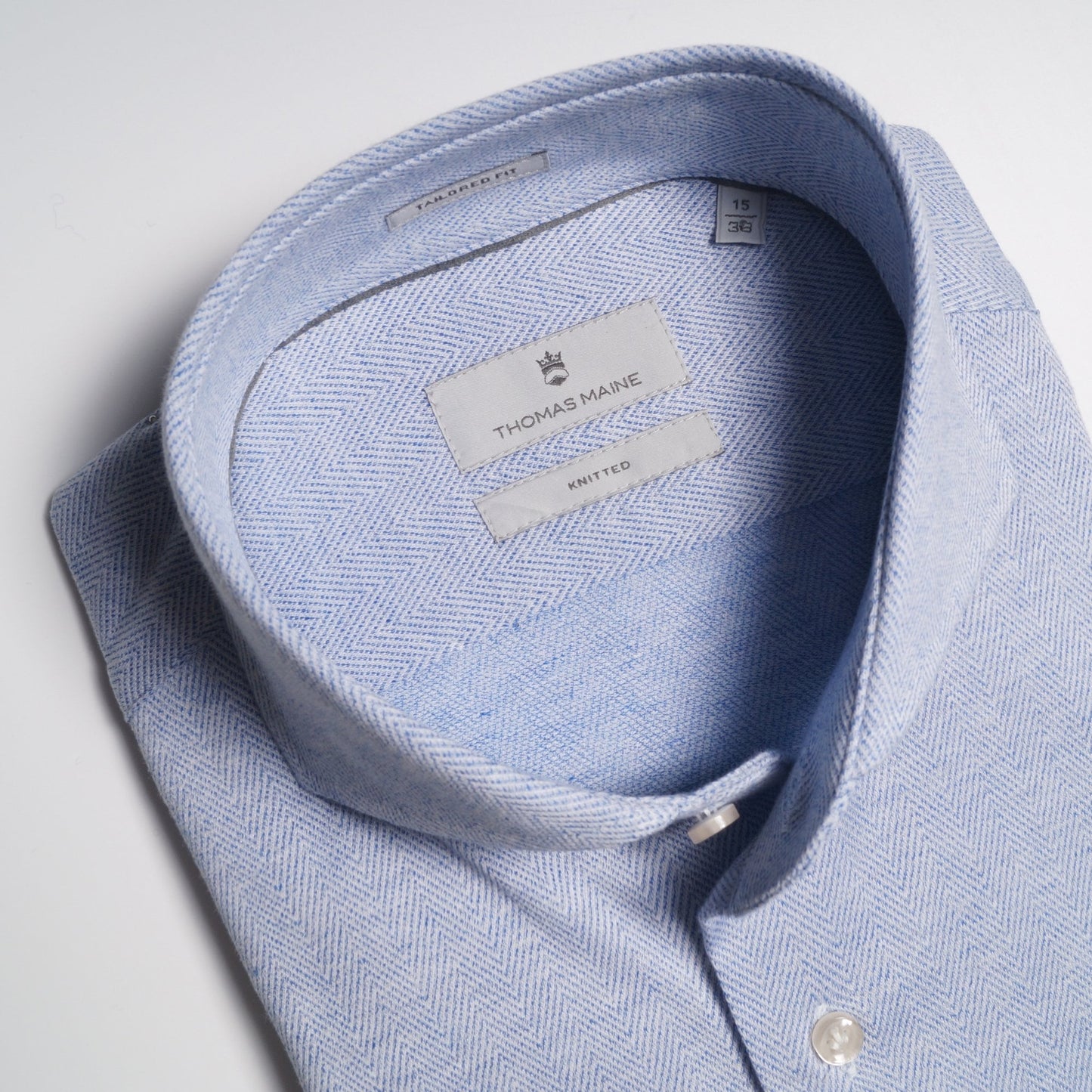 Knitted Chevron Shirt - Blue
